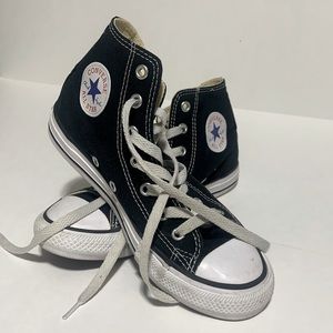 Kids black converse high tops